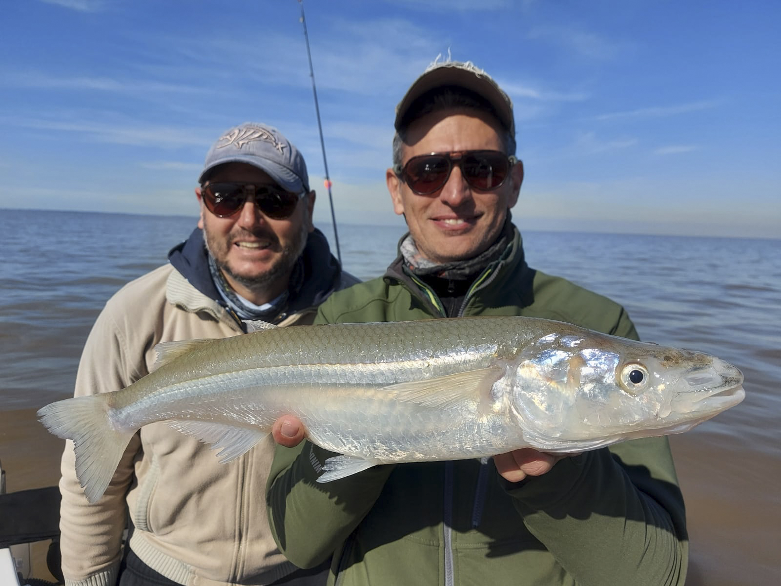 A 2 pounder Pejerrey, which is a great size all around Argentina